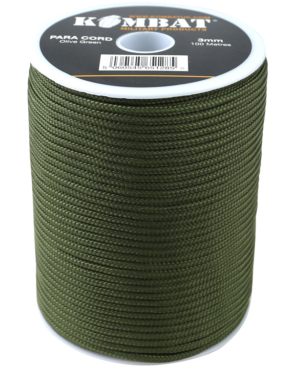 Paracord - 100m Reel - Olive Green