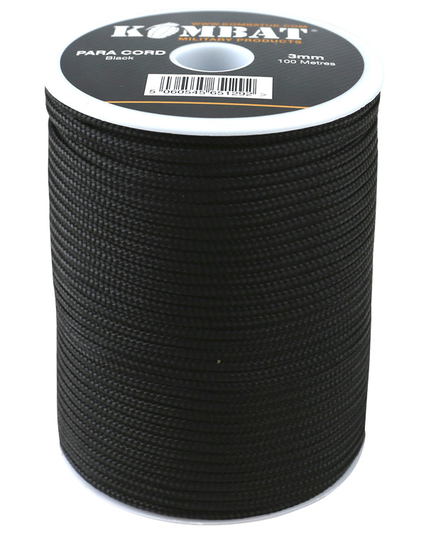 Paracord - 100m Reel - Black