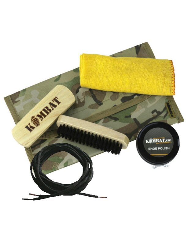 Military Boot Care Kit - BTP with BLACK polish / Laces