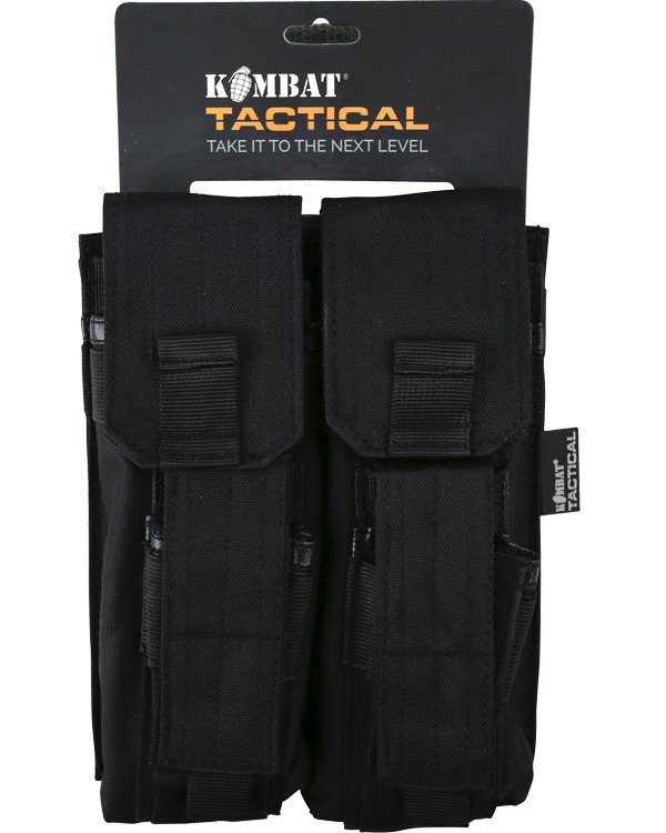 Double Mag Pouch WITH Pistol Mag - Black