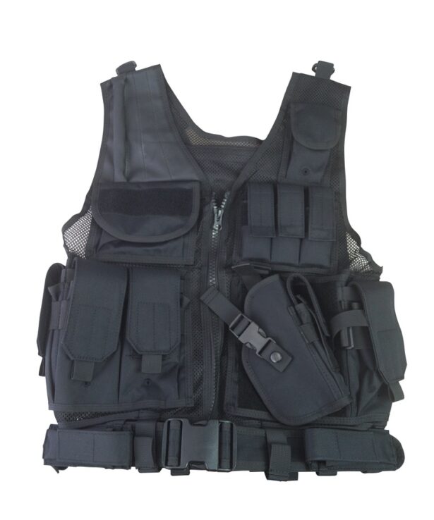 Cross Draw Tactical Vest - Black