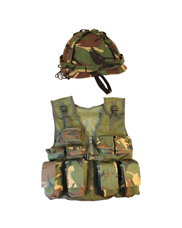 Kids Assault Vest & Helmet Set - DPM