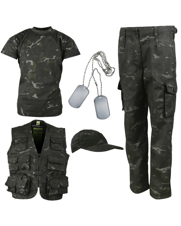 Kids Camouflage Explorer Army Kit - BTP Black