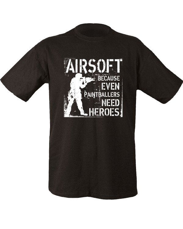 Paintballers Need Heroes T-shirt - Black - END OF LINE