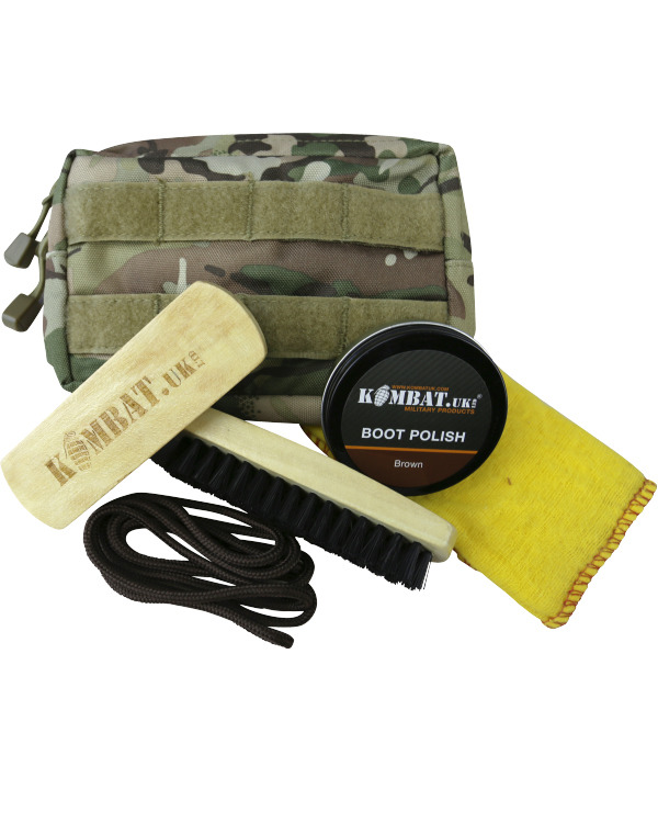 Deluxe Molle Boot Care Kit (Black Polish & Laces)