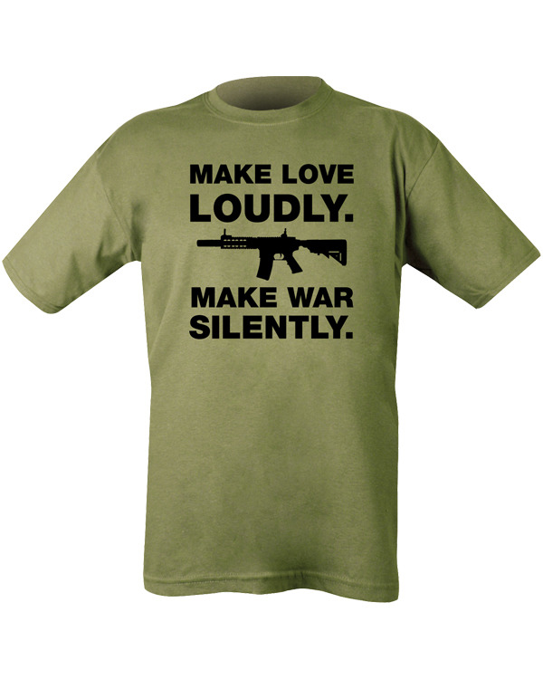 Make Love Loudly T-shirt - Olive Green - END OF LINE