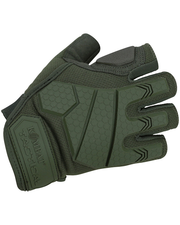 Alpha Fingerless Tactical Gloves - Olive Green