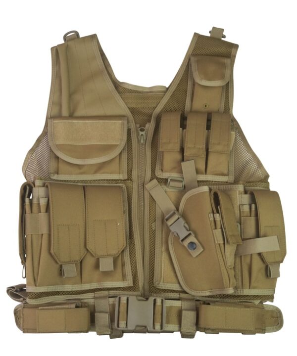 Cross Draw Tactical Vest - Coyote