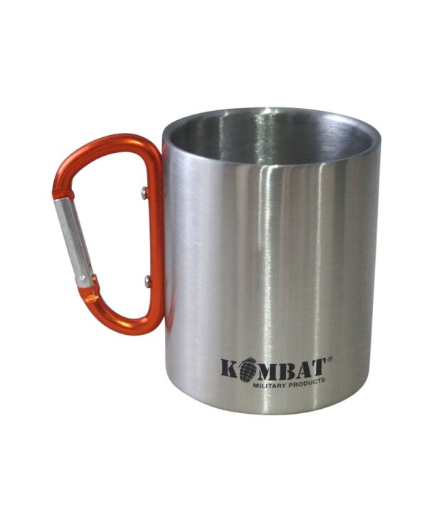 CARABINER Mug Stainless Steel - Silver / Orange