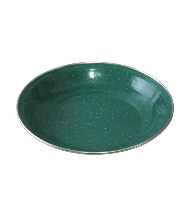 Deluxe ENAMEL SOUP PLATE  - Green