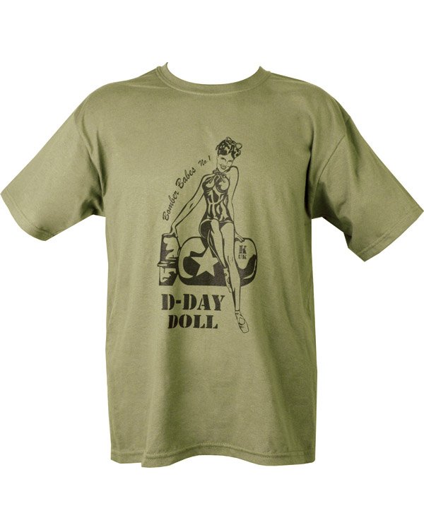 D-Day Doll T-shirt - Olive Green