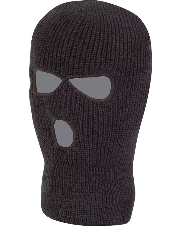 3 Hole Balaclava - Black