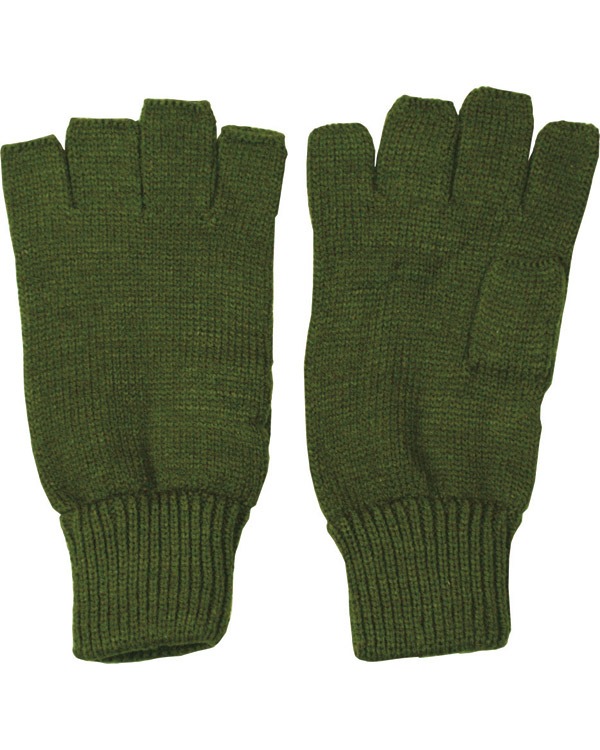 Fingerless Gloves - Olive Green