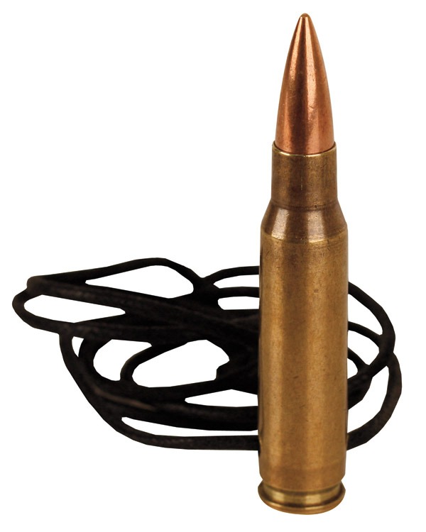 7.62 Leather Necklace - Brass