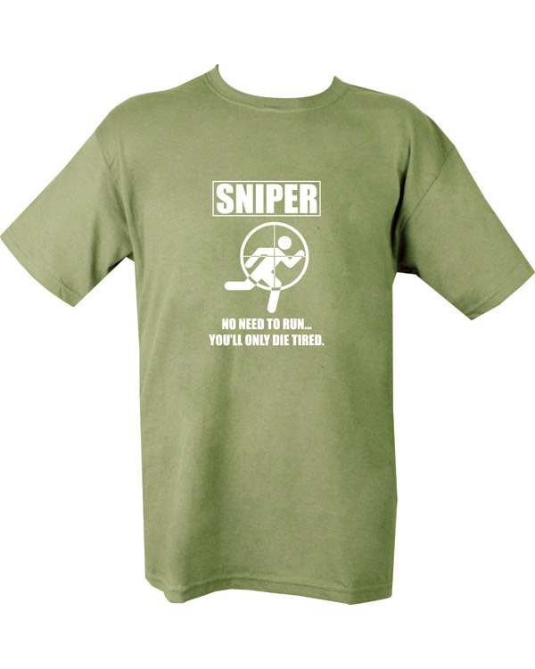 Sniper Die Tired T-shirt - Olive Green