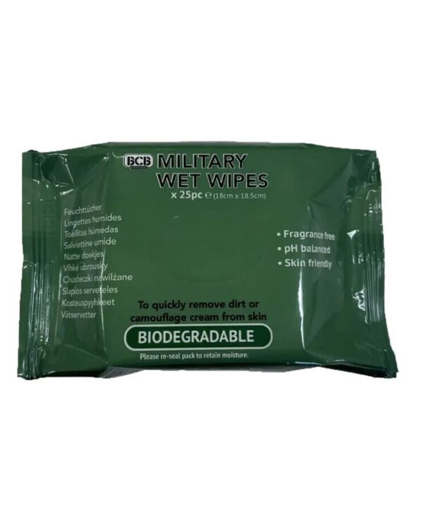 Military Face Wipes - Pack of 25 wipes